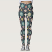 Prachtig Multi kleur bloemenpatroon Leggings (Voorkant)