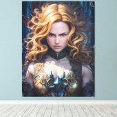 Prachtig mystiek fantasie Vrouw Canvas Afdruk (Insitu (Houten vloer))