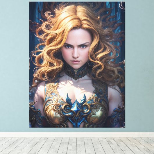 Prachtig mystiek fantasie Vrouw Canvas Afdruk (Insitu (Houten vloer))