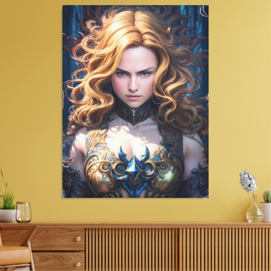 Prachtig mystiek fantasie Vrouw Canvas Afdruk (Insitu (Woonkamer))