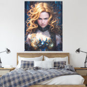 Prachtig mystiek fantasie Vrouw Canvas Afdruk (Insitu (Slaapkamer))