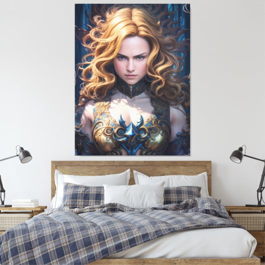 Prachtig mystiek fantasie Vrouw Canvas Afdruk (Insitu (Slaapkamer))