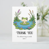 Prachtig mystiek kikker Baby shower Bedankkaart (Staand voorkant)