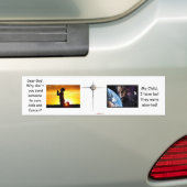 Prachtig naar God over de problemen op de wereld Bumpersticker (Op auto)