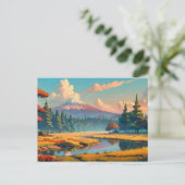 Prachtig natuur landschap briefkaart (Staand voorkant)