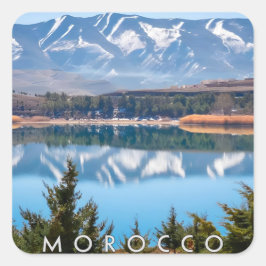 Prachtig Natuur landschap van Marokko Marrakech Vierkante Sticker