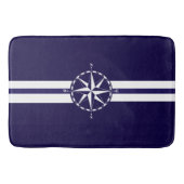 Prachtig Nautical Compass Blue Nautical Thema Badmat (Voorkant)