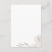 Prachtig neutraal bloemig bruiloft gastdetail informatiekaartje (Achterkant)