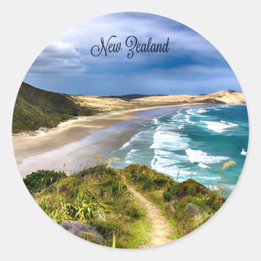 Prachtig Nieuw-Zeeland Ronde Sticker (Voorkant)