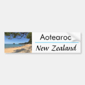 Prachtig NZ-strandlandschap, Split Apple Rock Bumpersticker (Voorkant)