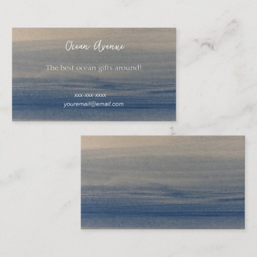 PRACHTIG OCEAAN VISITEKAARTJE (Voorkant / Achterkant)