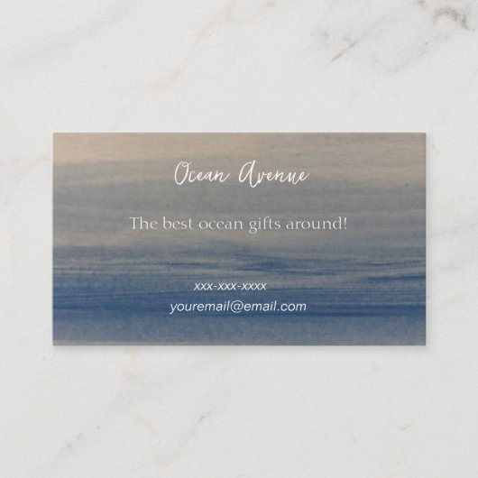 PRACHTIG OCEAAN VISITEKAARTJE (Voorkant)