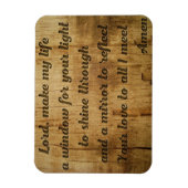 Prachtig ochtendgebed in hout gesneden magneet (Verticaal)