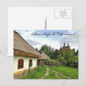 Prachtig Oekraïens Briefkaart/Oekraïens dorp Briefkaart (Voorkant / Achterkant)