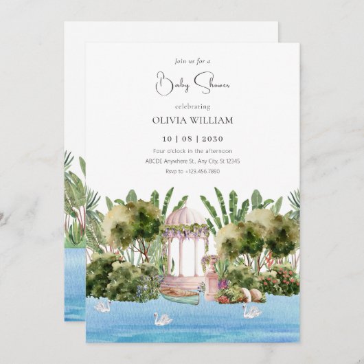 Prachtig oerwoud River baby shower Kaart (Voorkant / Achterkant)