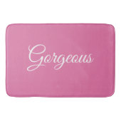 Prachtig of Uw Bericht, Wit Manuscript, Roze Badmat (Voorkant)