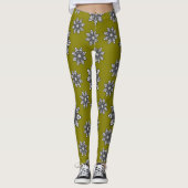 Prachtig olijfgroen Mandela patroon Leggings (Voorkant)