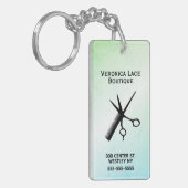 Prachtig ontwerp blauw groen sleutelhanger (Voorkant Links)