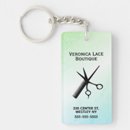 Prachtig ontwerp blauw groen sleutelhanger