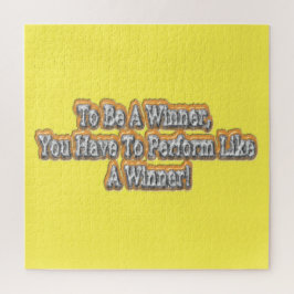 Prachtig ontwerp over "Een winnaar zijn" citaat! T Legpuzzel