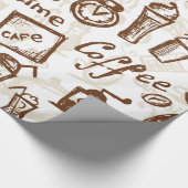 Prachtig ontwerp van Coffee Espresso Cadeaupapier (Hoek)