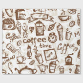 Prachtig ontwerp van Coffee Espresso Cadeaupapier (Vlak)