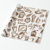 Prachtig ontwerp van Coffee Espresso Cadeaupapier (Uitgerold)