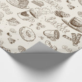 Prachtig ontwerp van Coffee Espresso Cadeaupapier (Hoek)