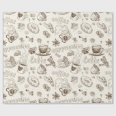 Prachtig ontwerp van Coffee Espresso Cadeaupapier (Vlak)