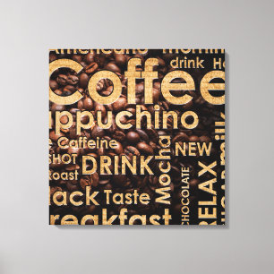 Prachtig ontwerp van Coffee Espresso Canvas Afdruk