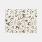 Prachtig ontwerp van Coffee Espresso Fleece Deken (Voorkant (Horizontaal))