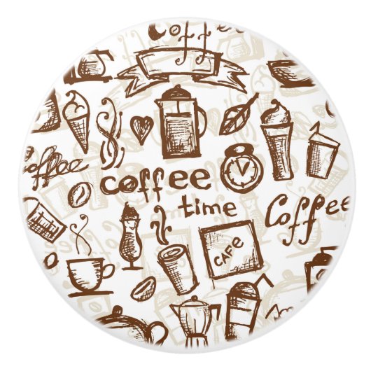 Prachtig ontwerp van Coffee Espresso Keramische Knop (Voorkant)