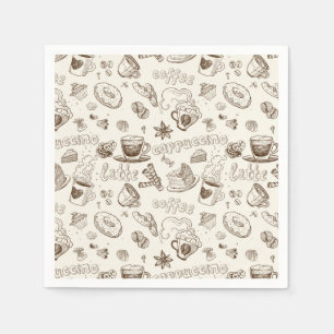 Prachtig ontwerp van Coffee Espresso Servetten