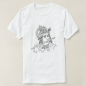 Prachtig ontwerp van Lord Krishna sketch T-shirt (Design voorkant)