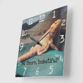 Prachtig ontwerp voor een Afbeelding met draak Vierkante Klok (Hoek)