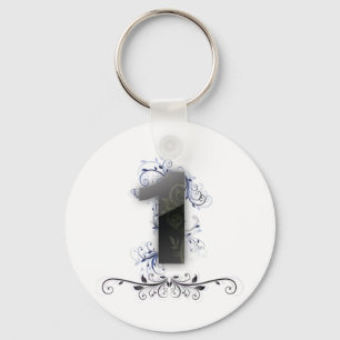 Prachtig ontwerp voor nummer 1 sleutelhanger