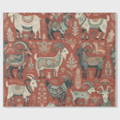 Prachtig ontworpen Goat Gift Wrap Cadeaupapier (Vlak)
