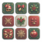 Prachtig ontworpen kerstkoekjes sticker (Voorkant)