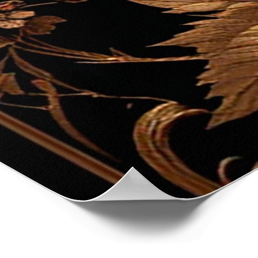 Prachtig ontworpen rode roos poster (Hoek)