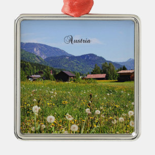 Prachtig Oostenrijks schilderachtig landschap Metalen Ornament