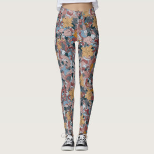 Prachtig oosters bloemontwerp leggings