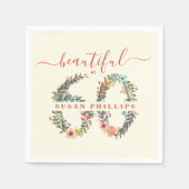 Prachtig op 60-jarig feest Napkins Servet (Voorkant)