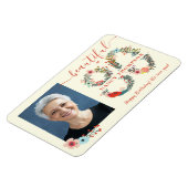 Prachtig op 80-jarige dag Floral Number Poster Magneet (Linkerzijde)