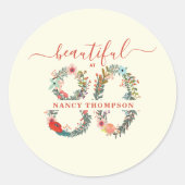 Prachtig op 80-jarige Sticker (Voorkant)