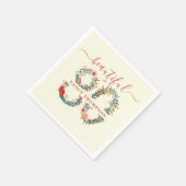 Prachtig op 80-jarige Sticker Servet (Hoek)