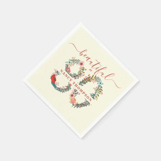 Prachtig op 80-jarige Sticker Servet (Hoek)