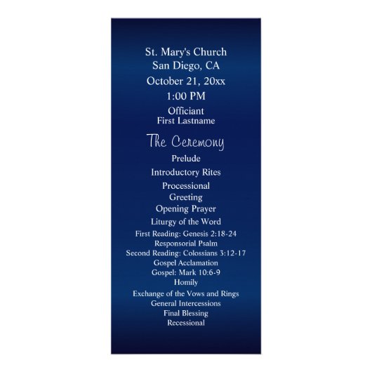 Prachtig Oranje en marineblauw - Programma (Achterkant)