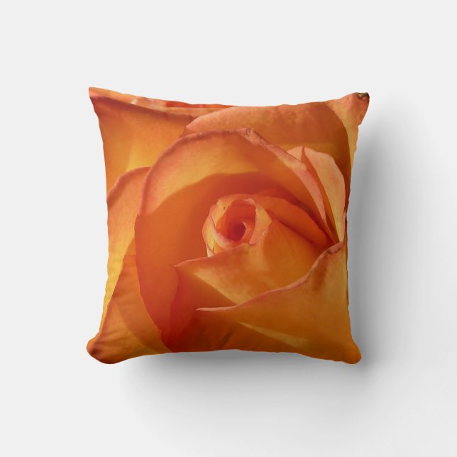 Prachtig Oranje Roos Sierkussen (Voorkant)