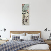 Prachtig oud Japans schilderij van vogels & sneeuw Canvas Afdruk (Insitu (Slaapkamer))
