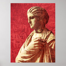 Prachtig ouderwets beeld van een vrouw poster